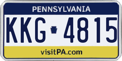 PA license plate KKG4815