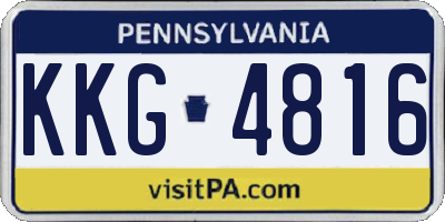 PA license plate KKG4816