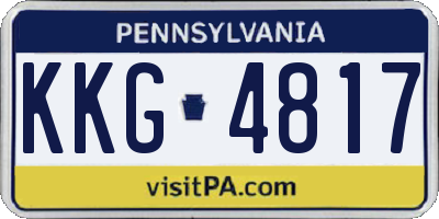 PA license plate KKG4817