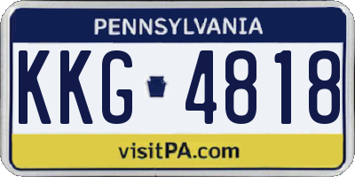 PA license plate KKG4818