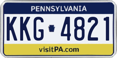 PA license plate KKG4821