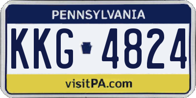 PA license plate KKG4824