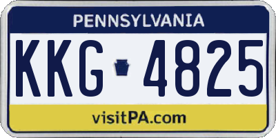 PA license plate KKG4825