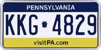 PA license plate KKG4829