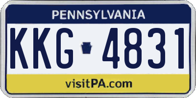 PA license plate KKG4831
