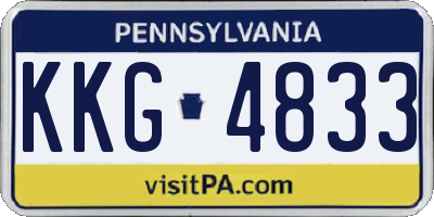 PA license plate KKG4833
