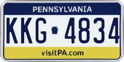 PA license plate KKG4834