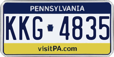 PA license plate KKG4835