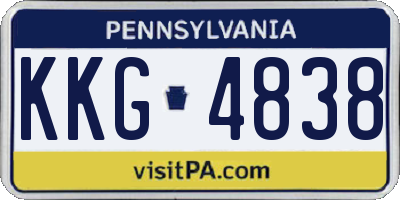 PA license plate KKG4838