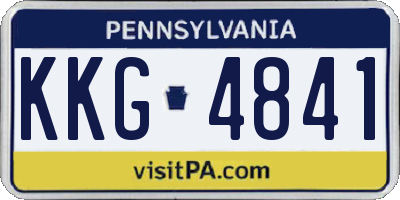 PA license plate KKG4841