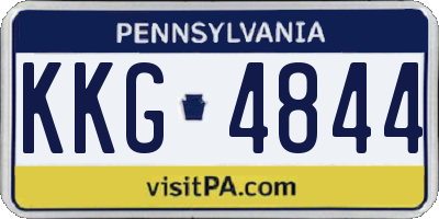 PA license plate KKG4844