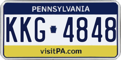 PA license plate KKG4848