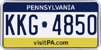 PA license plate KKG4850
