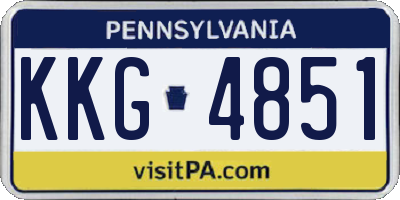 PA license plate KKG4851