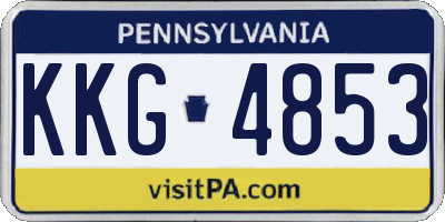 PA license plate KKG4853