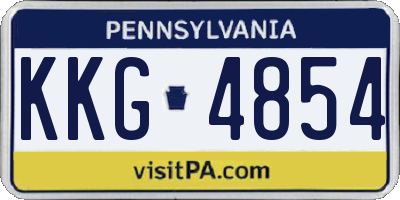 PA license plate KKG4854