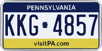 PA license plate KKG4857