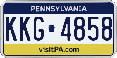 PA license plate KKG4858
