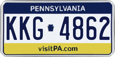 PA license plate KKG4862