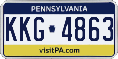 PA license plate KKG4863
