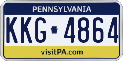 PA license plate KKG4864