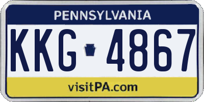 PA license plate KKG4867