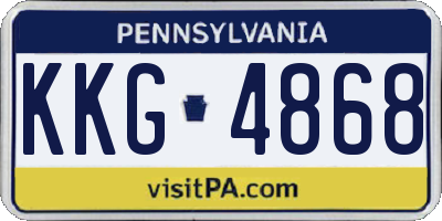 PA license plate KKG4868