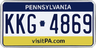 PA license plate KKG4869