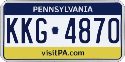 PA license plate KKG4870