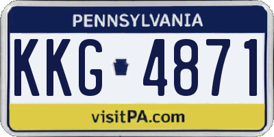 PA license plate KKG4871