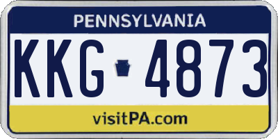 PA license plate KKG4873