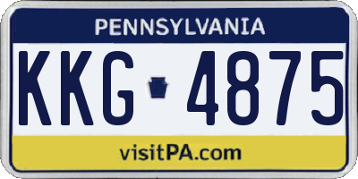 PA license plate KKG4875