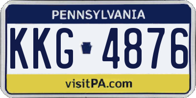 PA license plate KKG4876