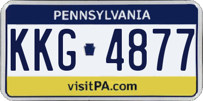 PA license plate KKG4877
