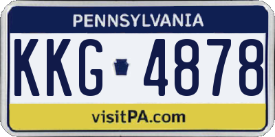 PA license plate KKG4878