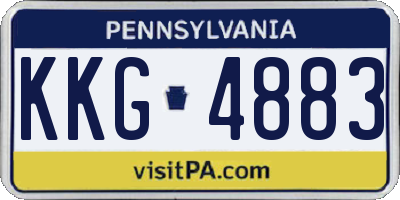 PA license plate KKG4883
