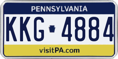 PA license plate KKG4884