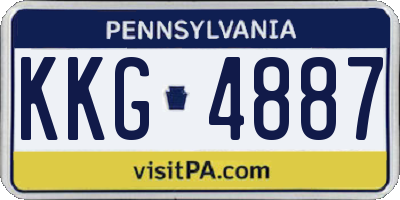 PA license plate KKG4887