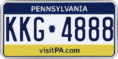 PA license plate KKG4888