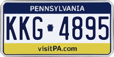PA license plate KKG4895