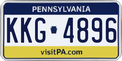 PA license plate KKG4896