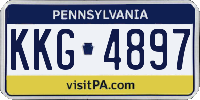 PA license plate KKG4897