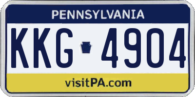 PA license plate KKG4904