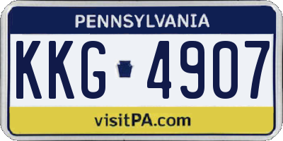 PA license plate KKG4907