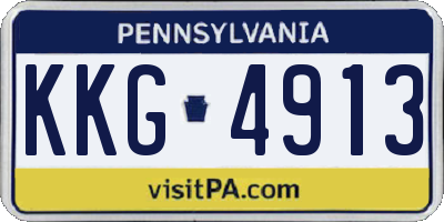 PA license plate KKG4913
