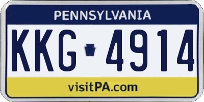 PA license plate KKG4914