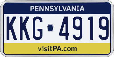 PA license plate KKG4919