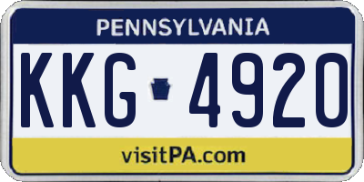 PA license plate KKG4920