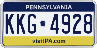 PA license plate KKG4928