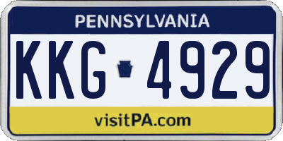 PA license plate KKG4929